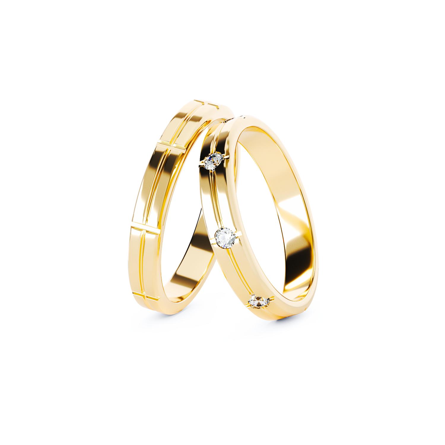 TEI-C681 gold wedding rings
